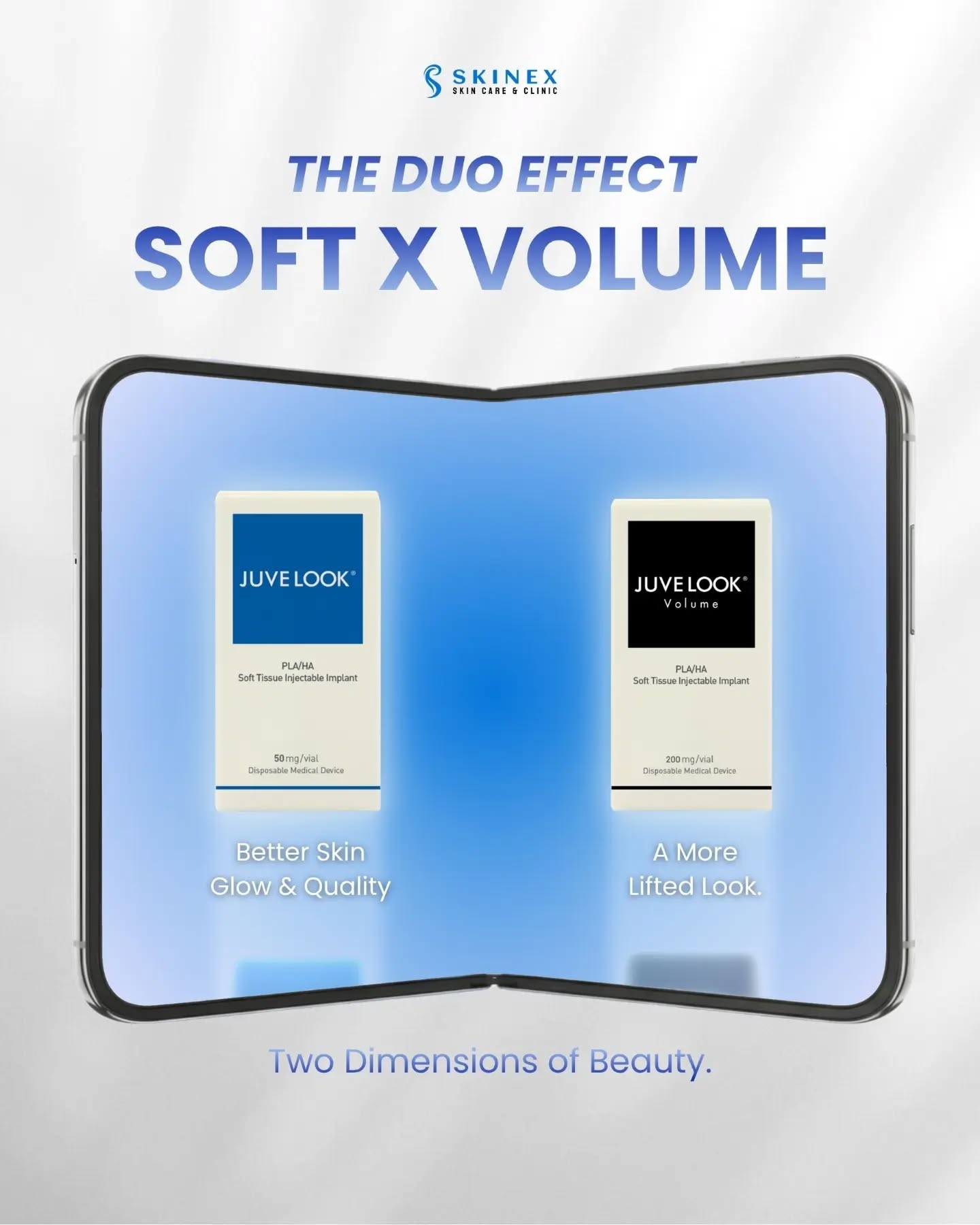 Meet the JUVELOOK DUO  Juvelook Soft for skin quality, Juvelook Volume for volume & lift. Two treatments,… (@skinexbintaro di Instagram)